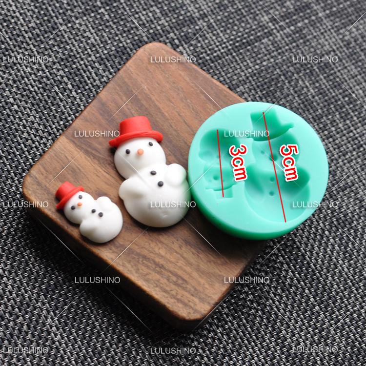 Noel Sản Phẩm Mới Fondant Cấp Thực Phẩm Silicone Bộ Tạo Khuôn Hình Khô PEZ Silicone Tạo Hình Mô Hình Noel Cây Hoàn Thành Công Trình