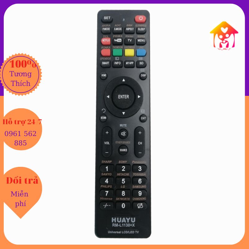 Điều khiển tivi đa năng rm-l1130 x-remote tivi đa năng dùng cho tất cả các loại tivi