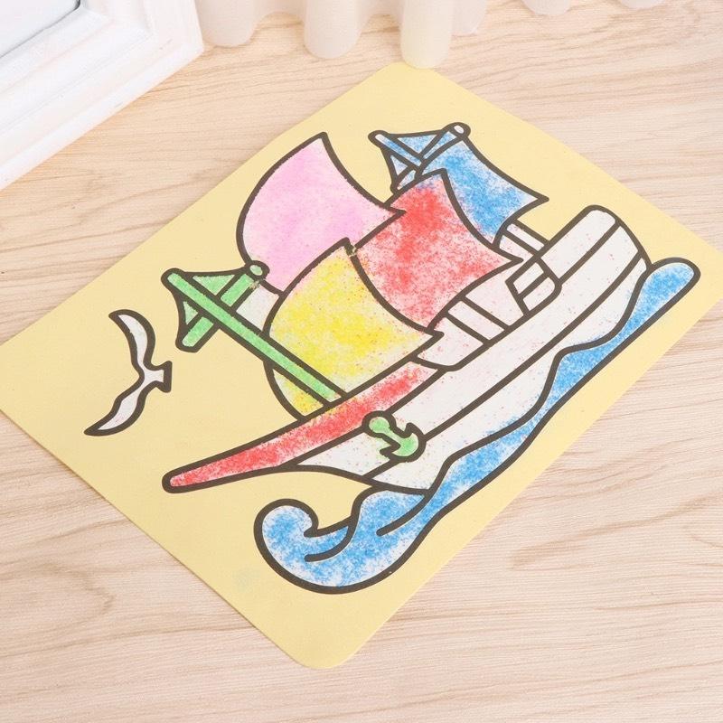 Combo 10 PCs 20x15cm big cute sand painting for kids coloring paint with sand drawing kids toys educational toys