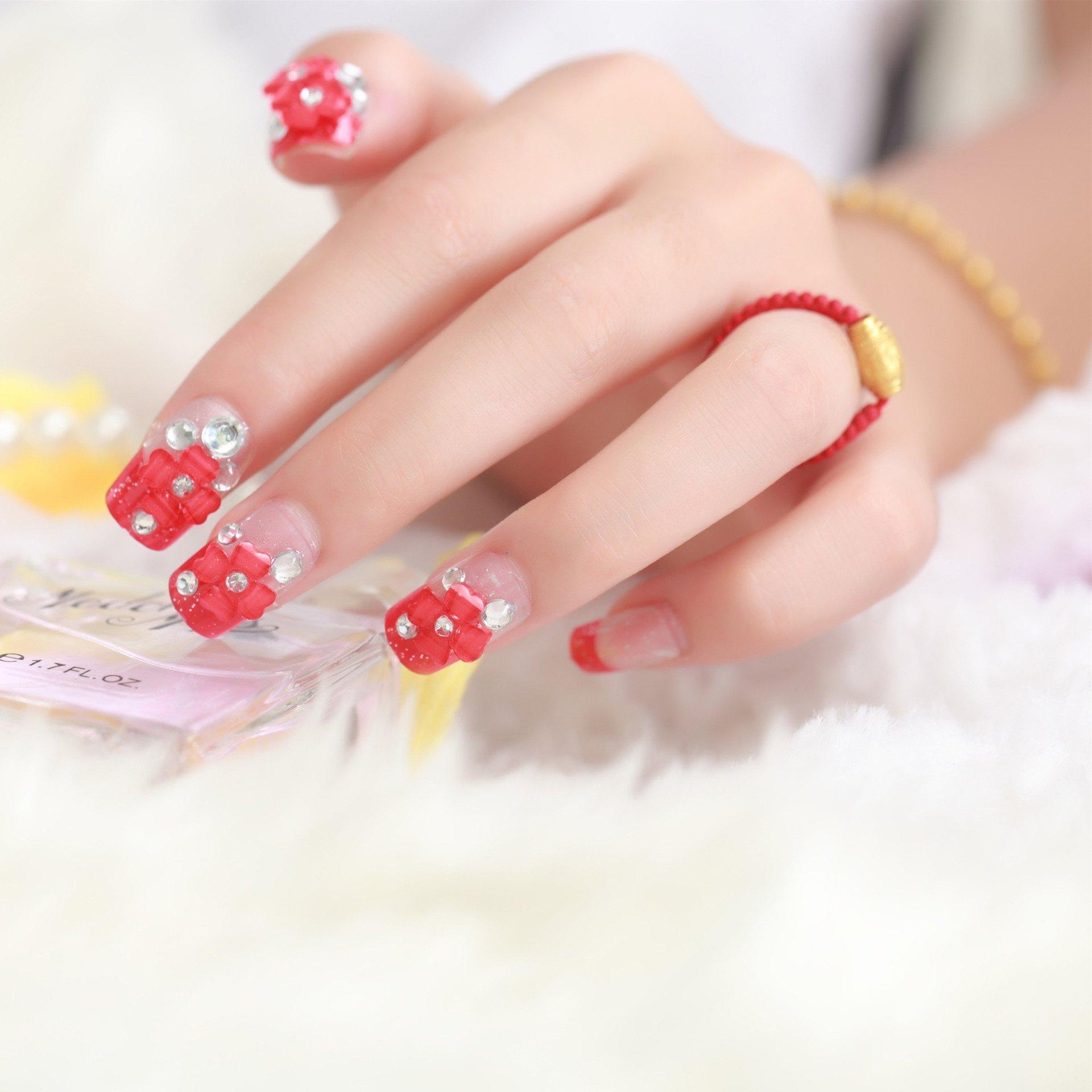Bộ 24 Móng tay giả , nail giả A71 ( kèm keo dán móng tay )