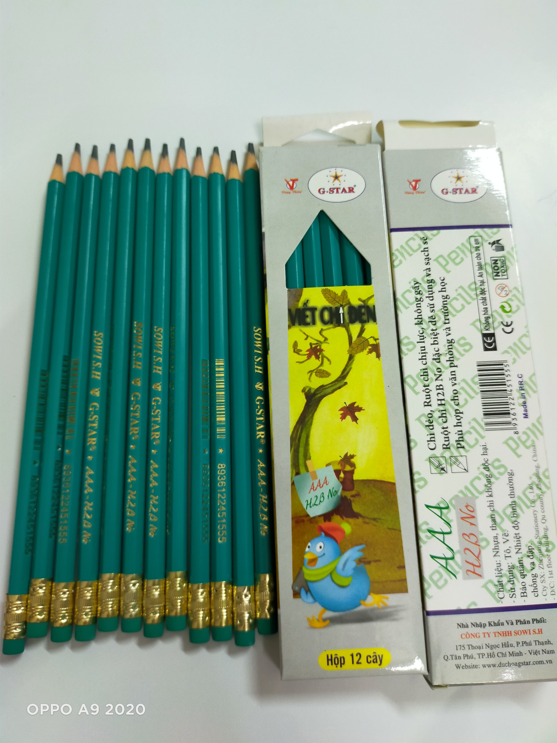 Hộp 12 cây bút chì đen Gstar H2B AAA