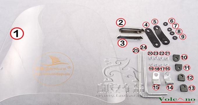 Kính chắn gió xe máy cao cấp CHẨN CHẮN GIÓ DÀY 3MM