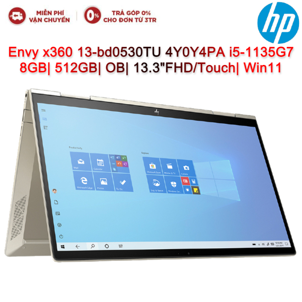 Laptop HP Envy x360 13-bd0530TU 4Y0Y4PA i5-1135G7| 8GB| 512GB| OB| 13.3FHD/Touch| Win11 (Gold)