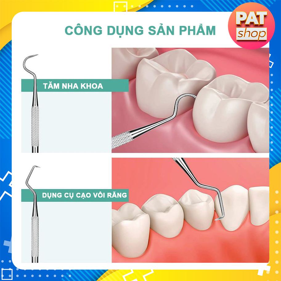 Dụng cụ cạo vôi răng chuyên nghiệp bằng thép không gỉ - Dụng cụ cạo vôi răng tại nhà #4