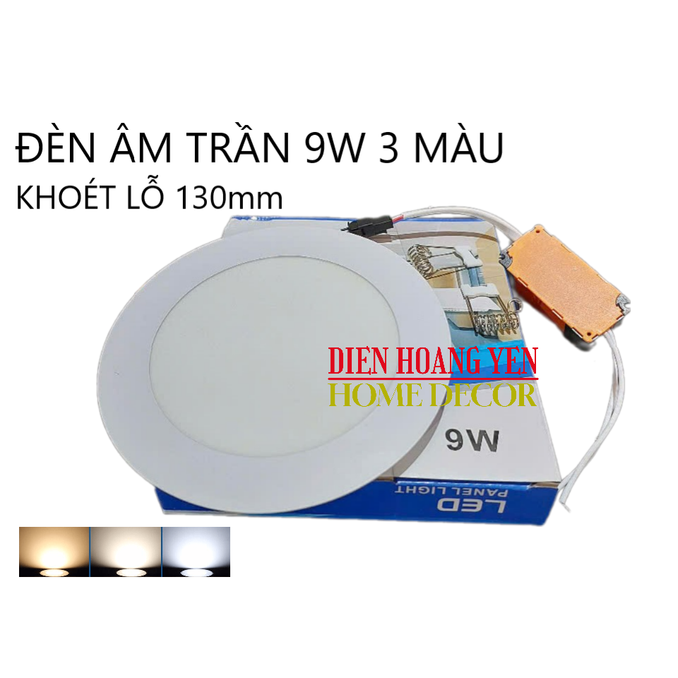 ĐÈN LED ÂM TRẦN SIÊU MỎNG 3 CHẾ ĐỘ 9W - đường kính 130mm