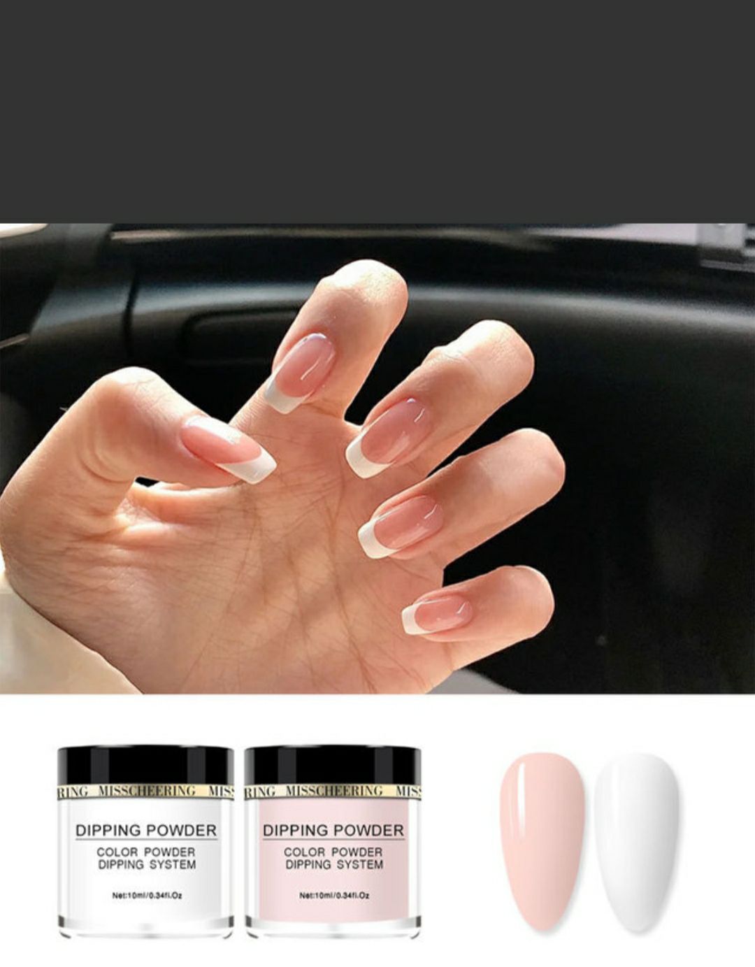 Set bột nhúng gồm 6 màu, 3 chai liên kết và cọ phủi.