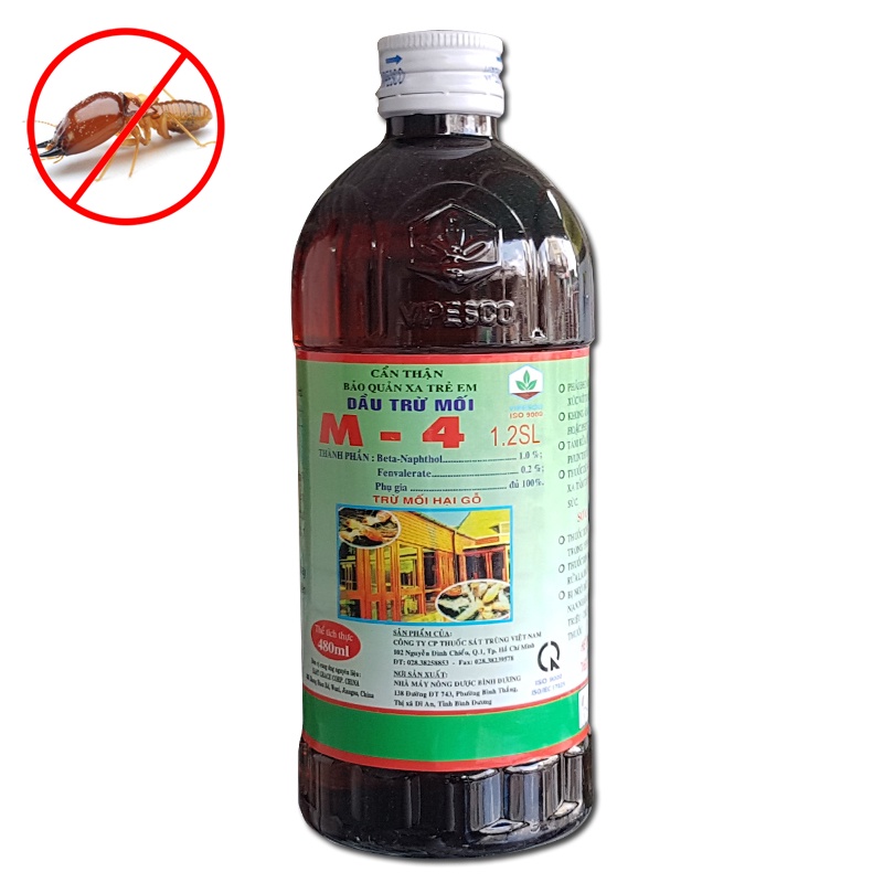 Dầu trừ mối M4 diệt mối ăn gỗ trong nhà 480ml m-4
