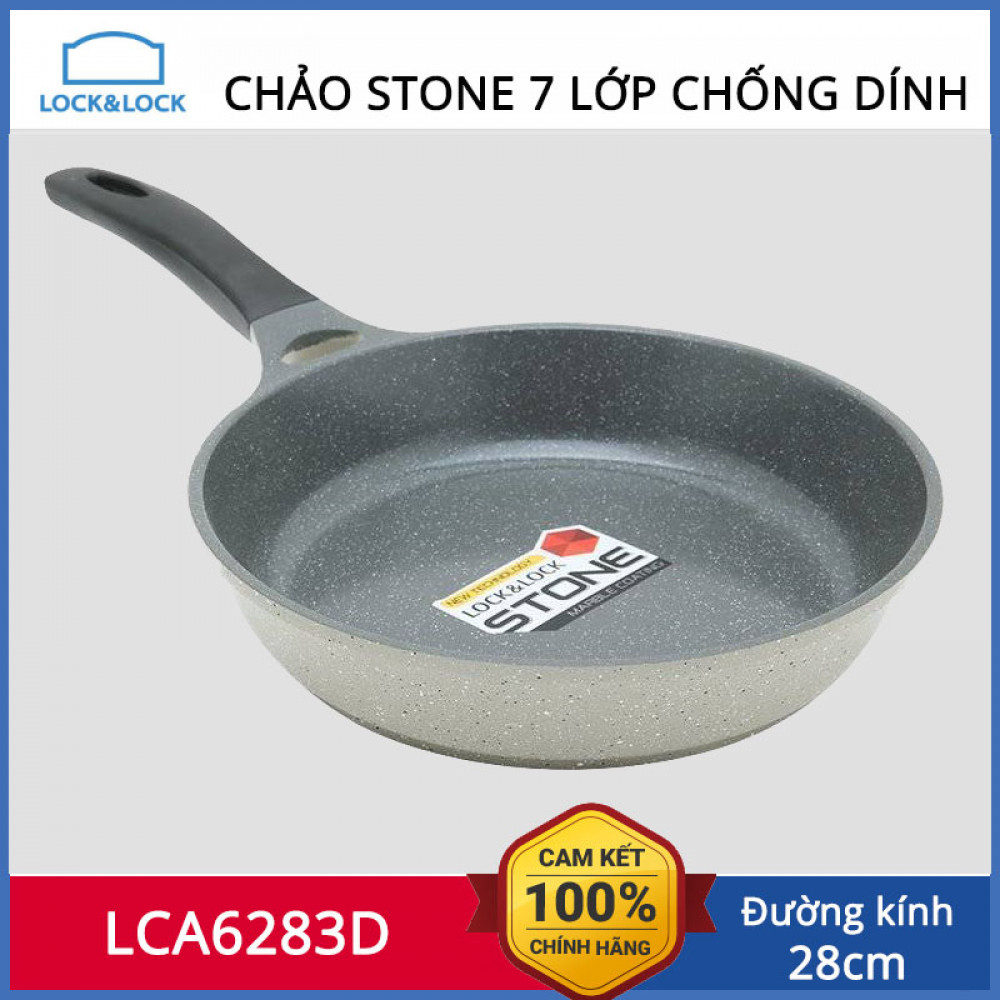 Bộ Lock&Lock Stone 7 Lớp Nồi Đá 24cm Và Chảo Đá 28cm