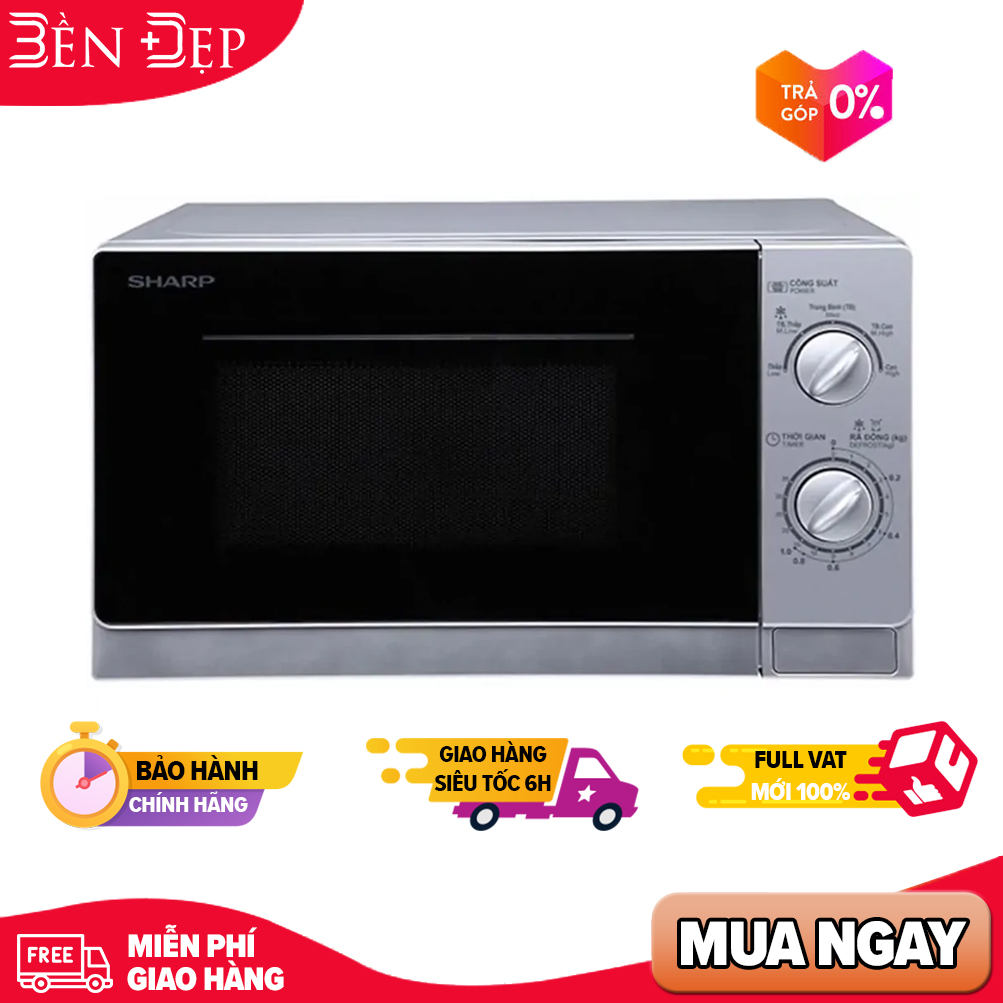 [HCM] Lò vi sóng Sharp cơ không nướng R-202VN-S 20L