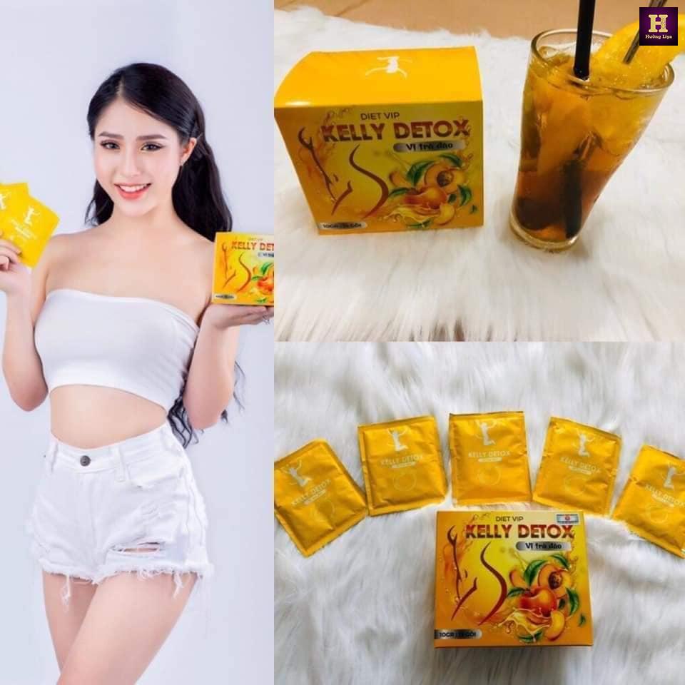 Trà Giảm Cân Kelly Detox Vị Trà Đào