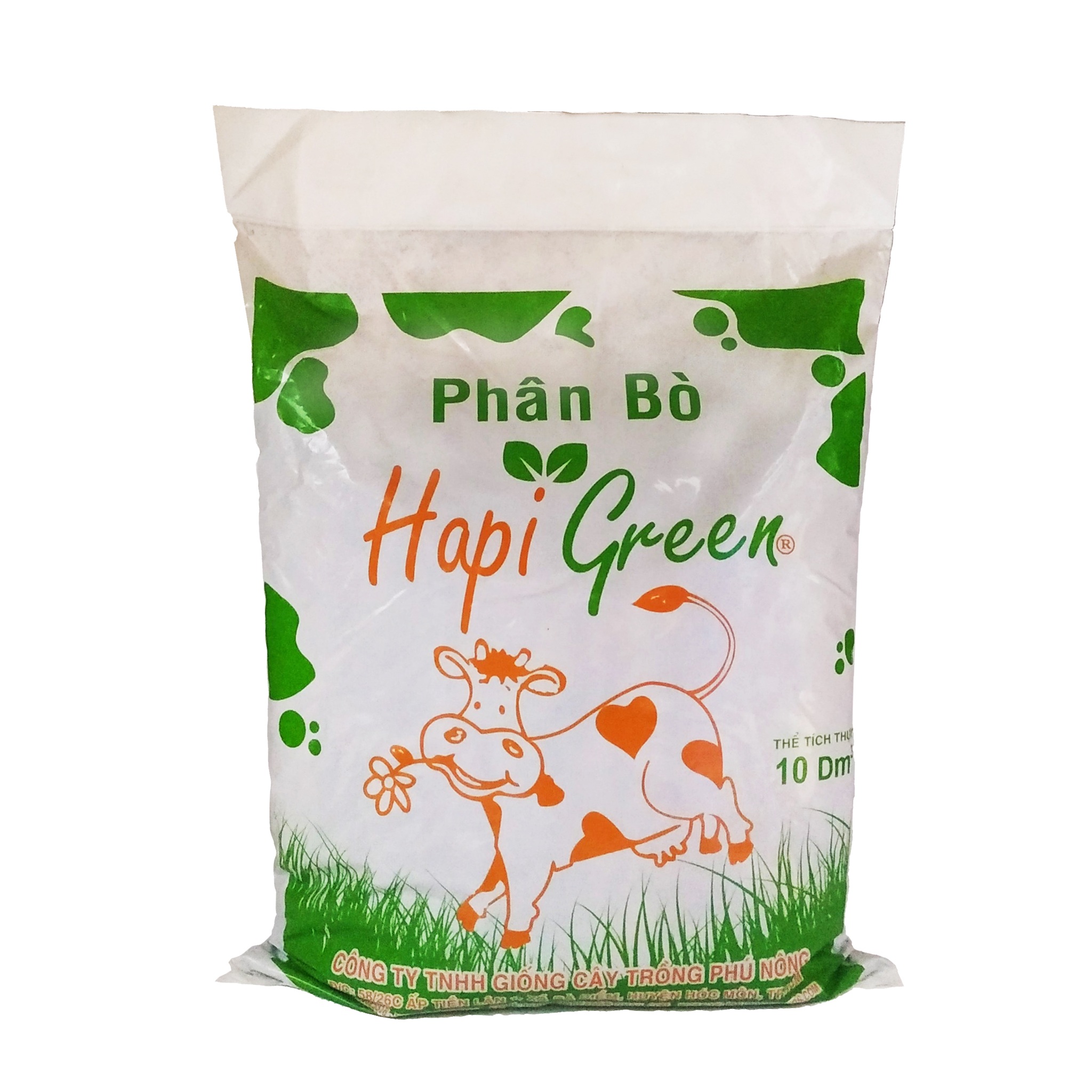 PHÂN HỮU CƠ - PHÂN BÒ HAPI GREEN PHÚ NÔNG ( Túi 10DCM3 - 2.6KG )