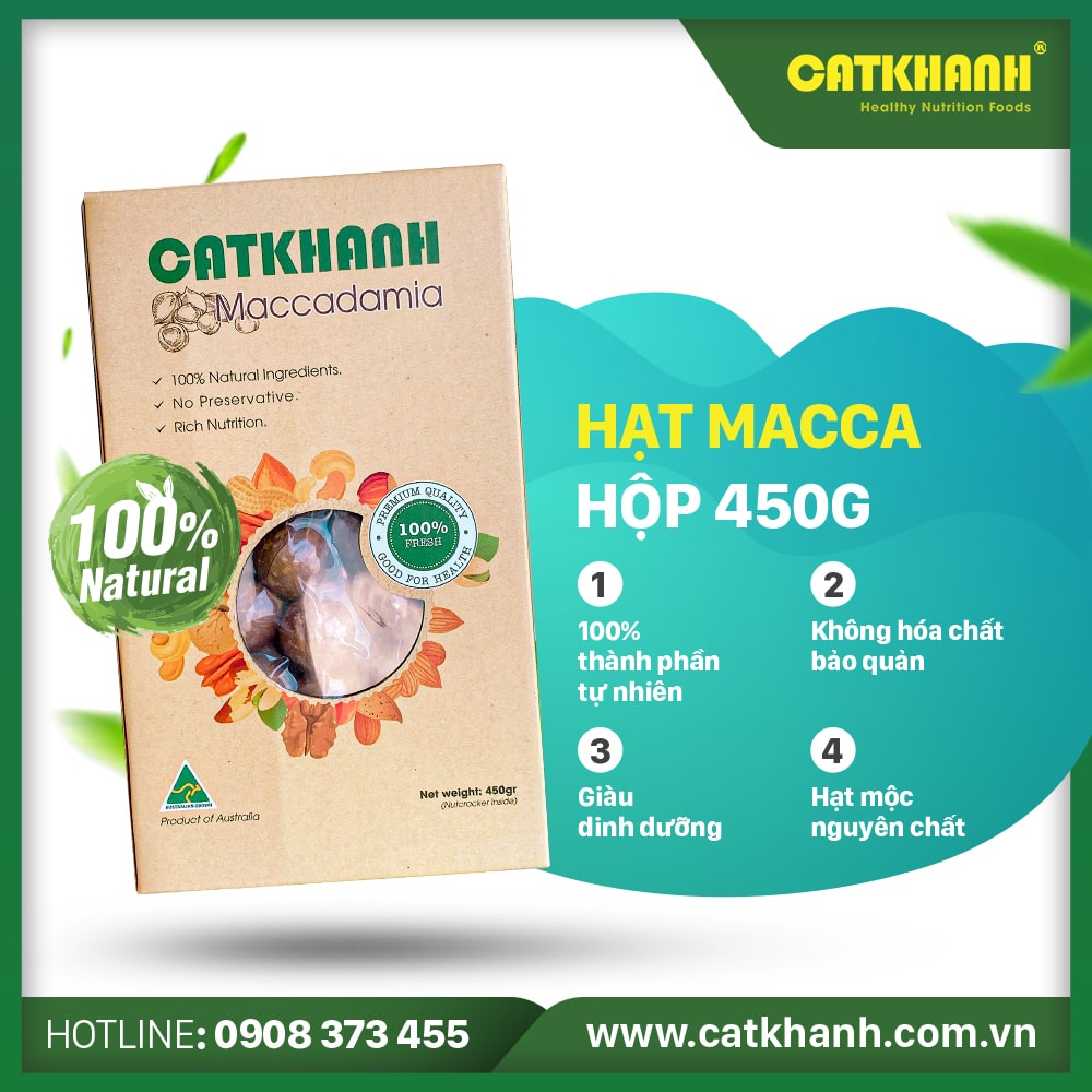 Hạt Macca Cát Khánh hộp giấy 450gr