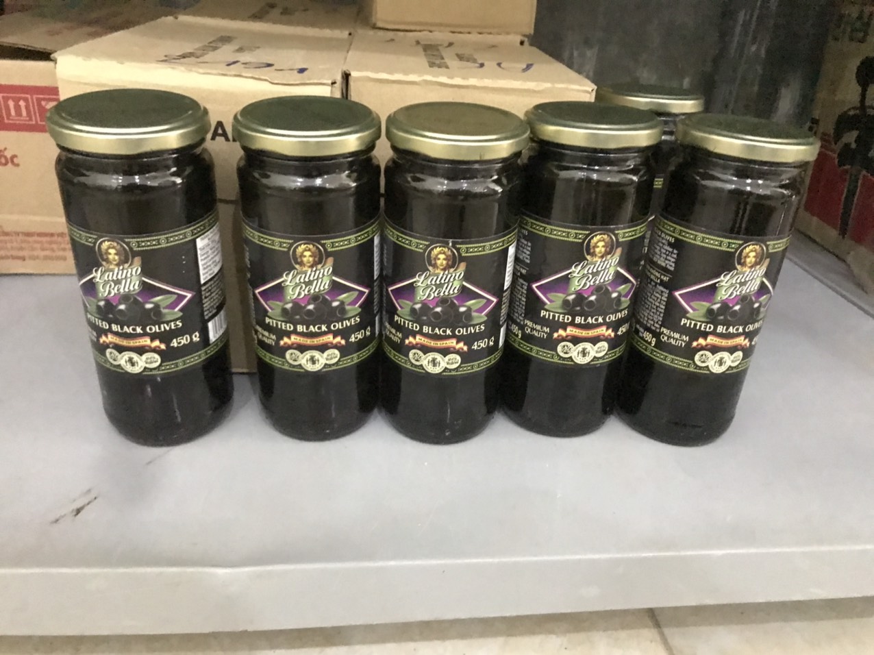 Quả Oliu Đen Tách Hạt 450gr Latino Bella
