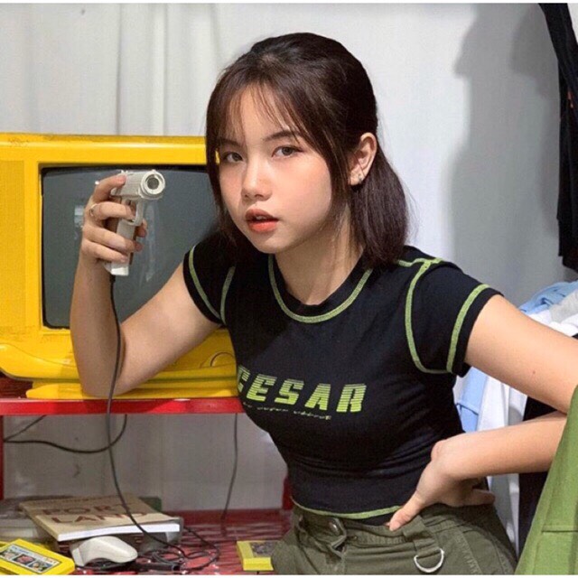 [HCM][Có ảnh thật] Áo thun croptop ôm body Cesar