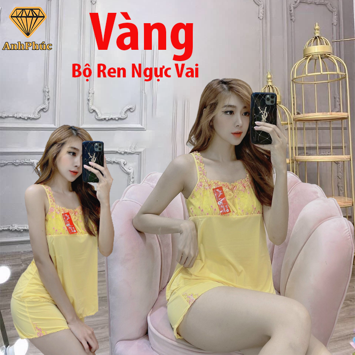 [HCM]Bộ đồ ngủ vải thun lạnh mặc mát   Anh Phúc