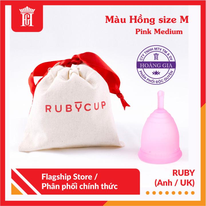 Cốc nguyệt san Ruby cup, màu Hồng size vừa Medium (Hàng chính hãng, thương hiệu Anh). - RubyCup Menstrual Cup (Pink, size Medium