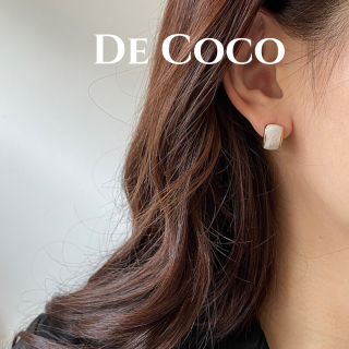 Bông tai Khuyên tai bạc xà cừ Lava earrings De Coco Decoco thumbnail