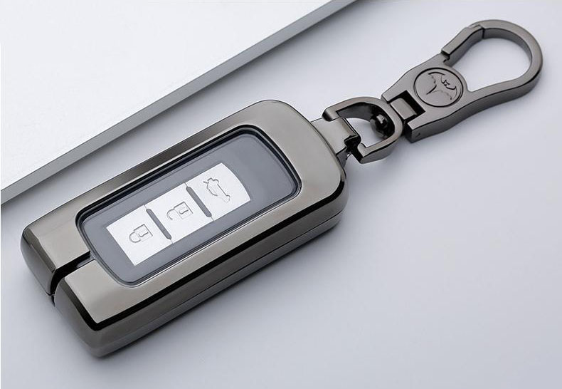 Ốp vỏ chìa khóa inox Mitsubishi Xpander , Attrage, Mirrage 2019-2020-2021 Chìa thông minh. Có silicon bảo vệ chống nước kèm móc khóa