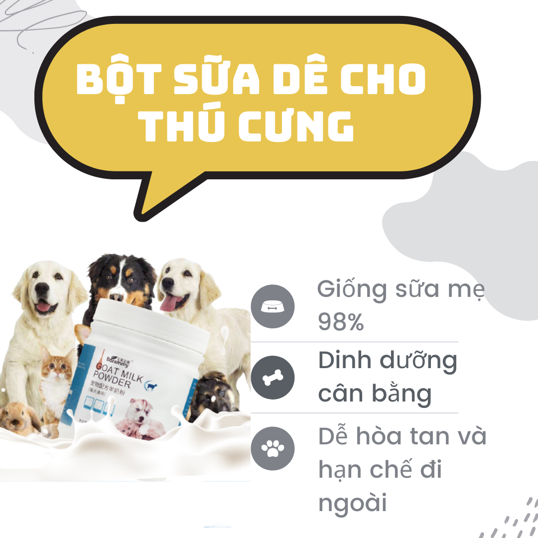 Bột sữa dê cao cấp cho chó mèo