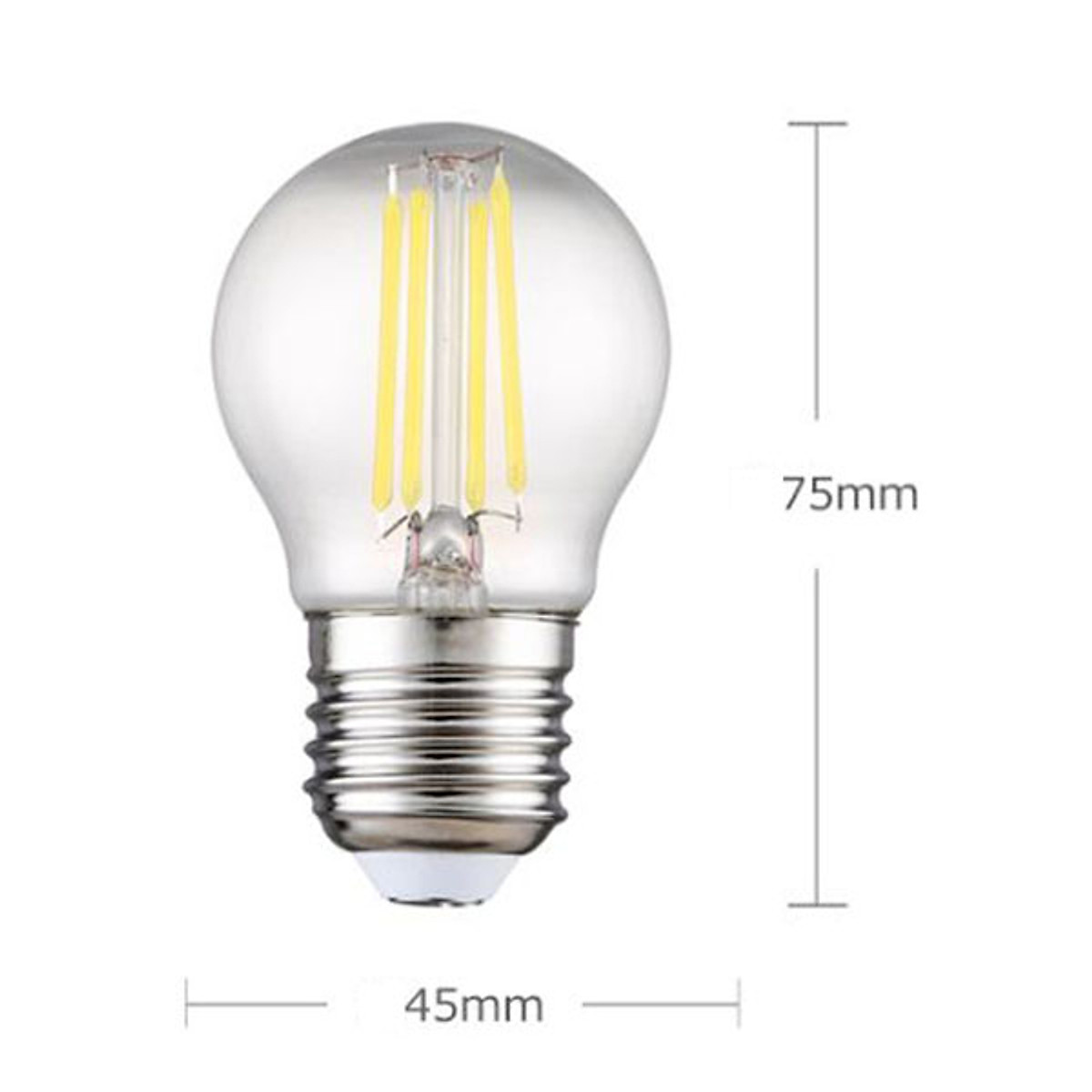 Bóng Đèn Tròn trang trí Edison Vintage G45 E27 4W