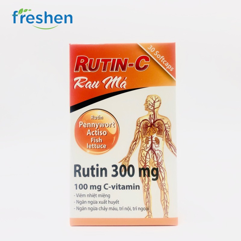 RUTIN - C rau má ( hỗ trợ viêm loét miệng, xuất huyết, chảy máu, trĩ ngoại trĩ nội) nhập khẩu