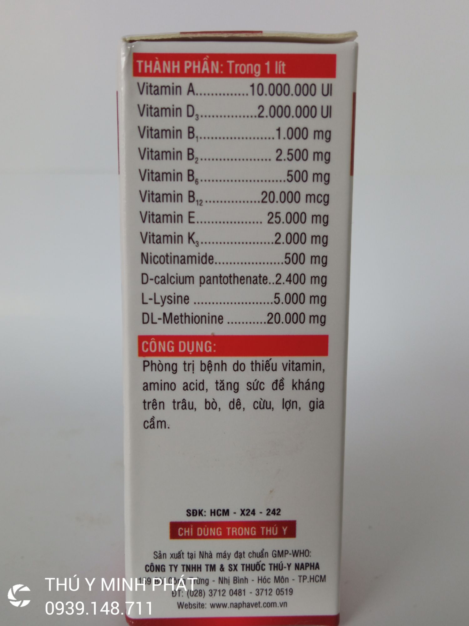 TONIC  NAPHA (10ml )tăng lực cao cấp cho gà đá