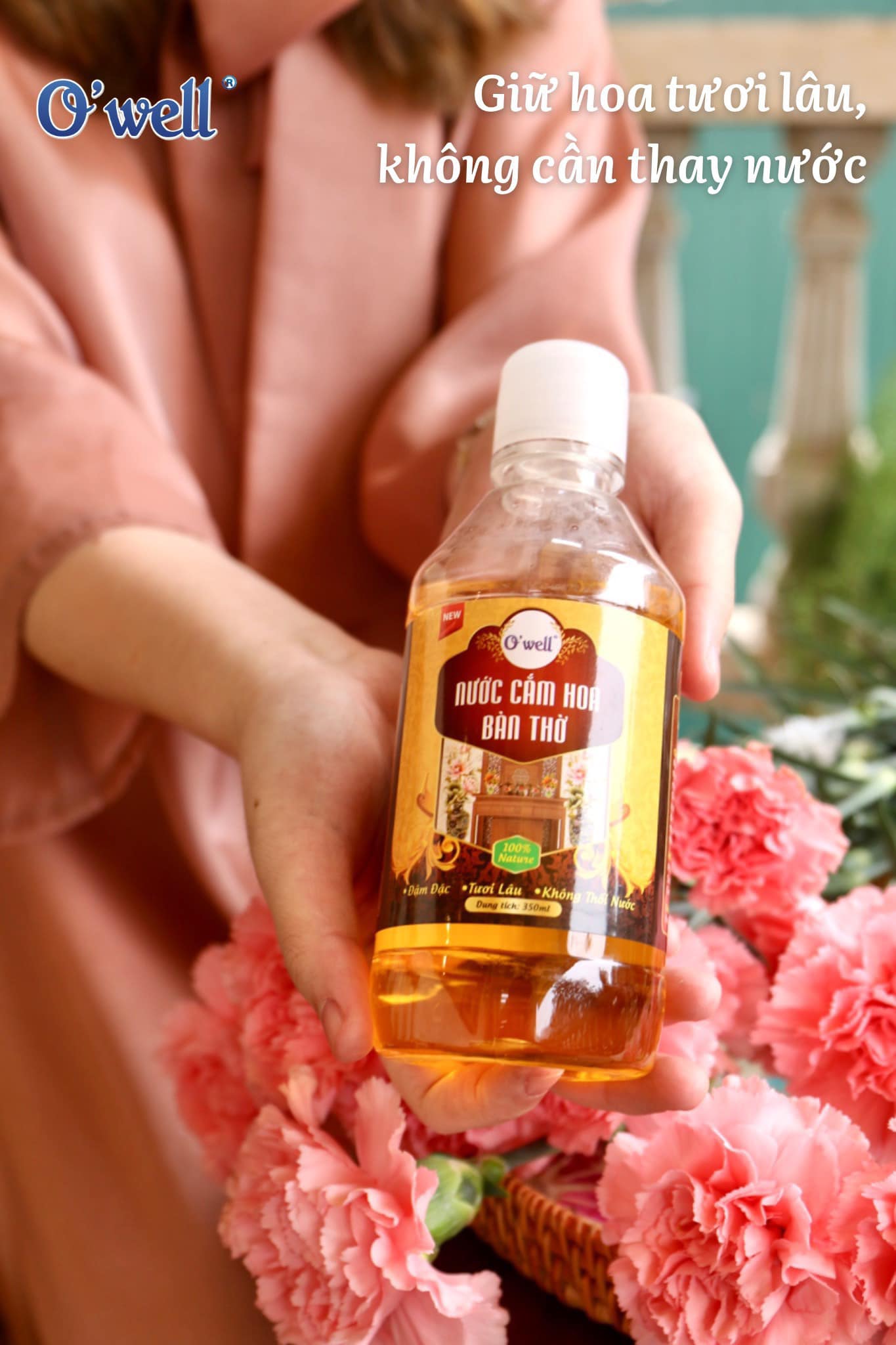 Nước cắm hoa tươi lâu O'Well chai 350ml