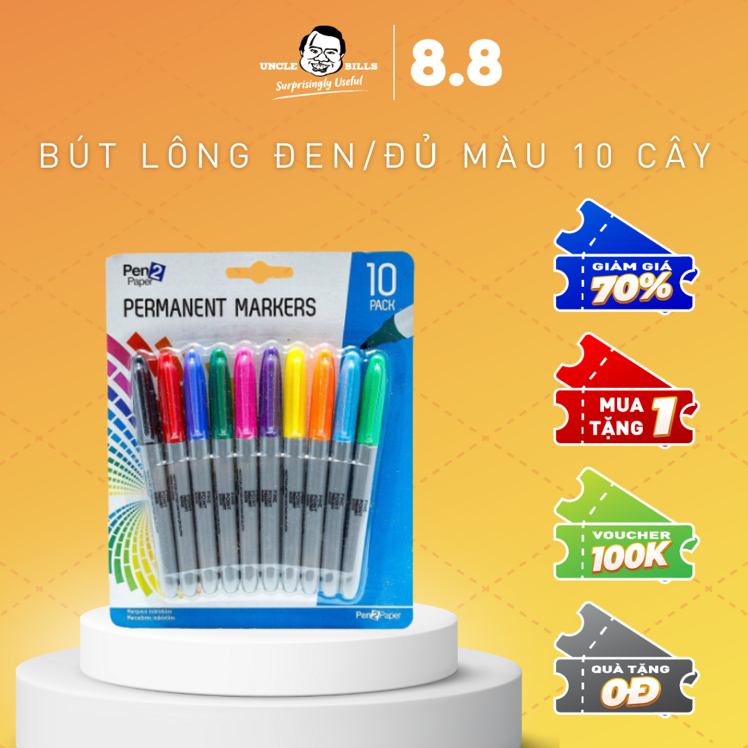 Bút Lông Đen 10 Cây UBL SE0061