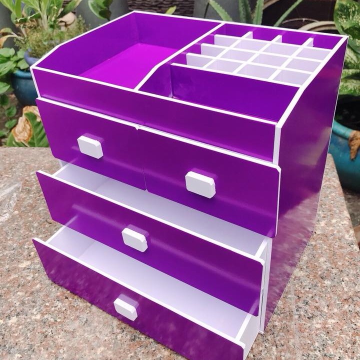 [HCM]Kệ Đựng Mỹ Phẩm  Đựng Trang Điểm 4 Tầng VIOLET