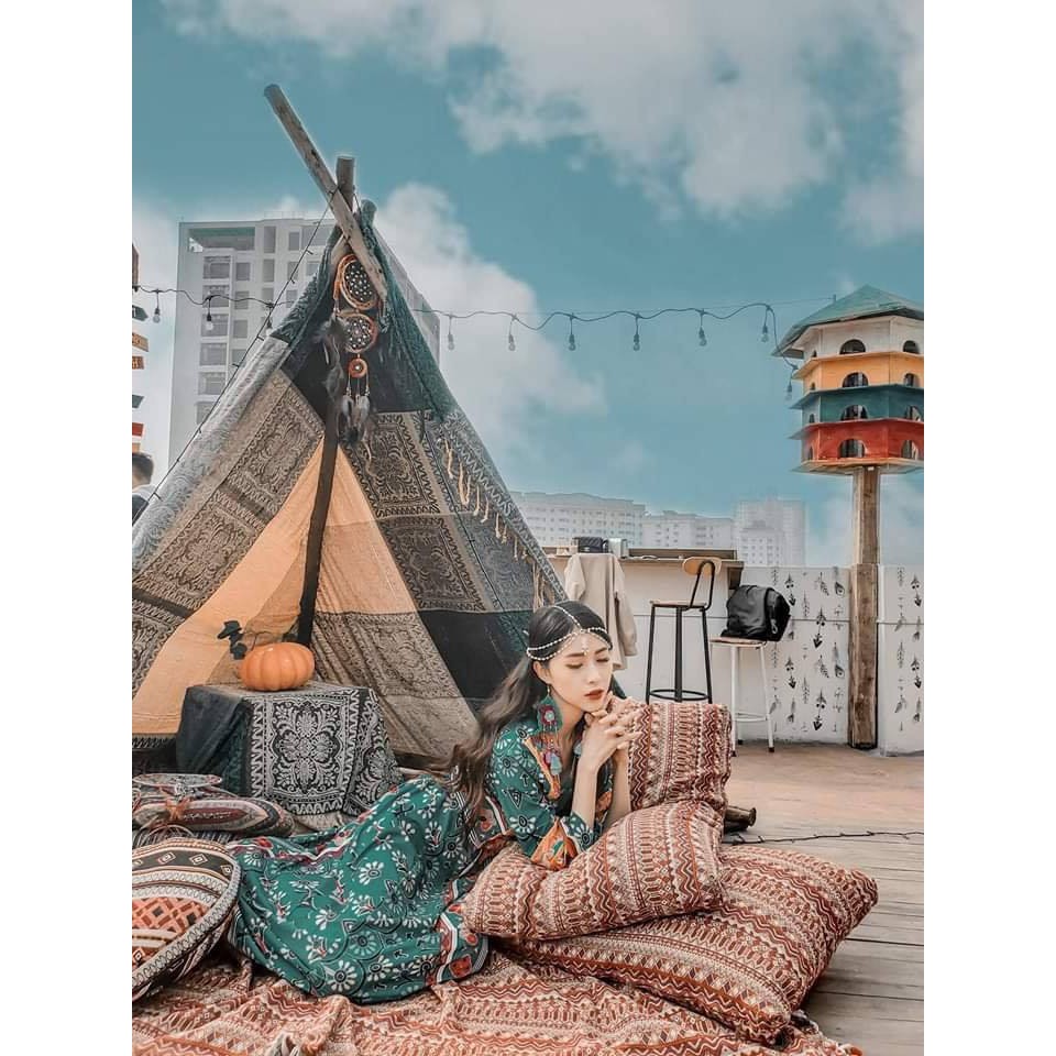 Váy Thổ Cẩm Phong Cách Boho Vintage ( Ảnh Thật )