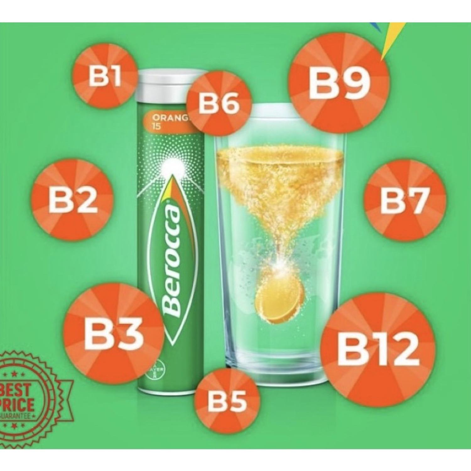 [CHÍNH HÃNG] Viên Sủi Berocca vị cam / vị xoàip