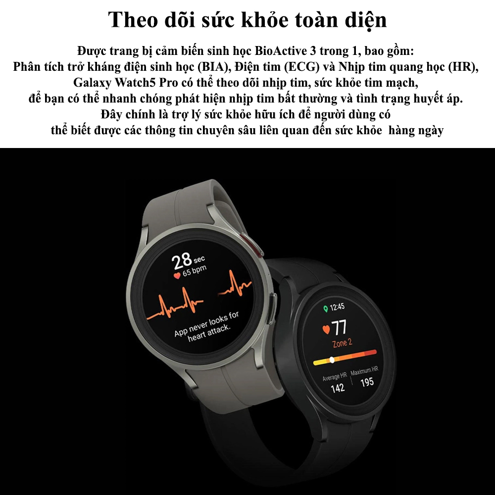 [Tặng cường lực] Đồng hồ thông minh Samsung Galaxy Watch 5 Pro