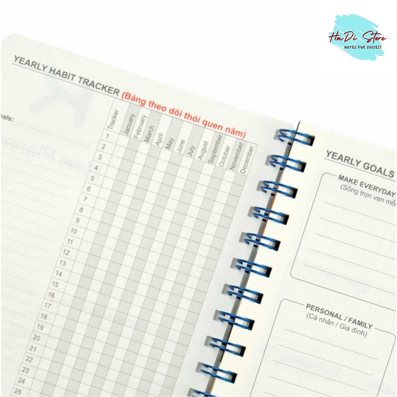 KLONG Sổ lò xo PLANNER A5 - 100 tờ (MS:945)