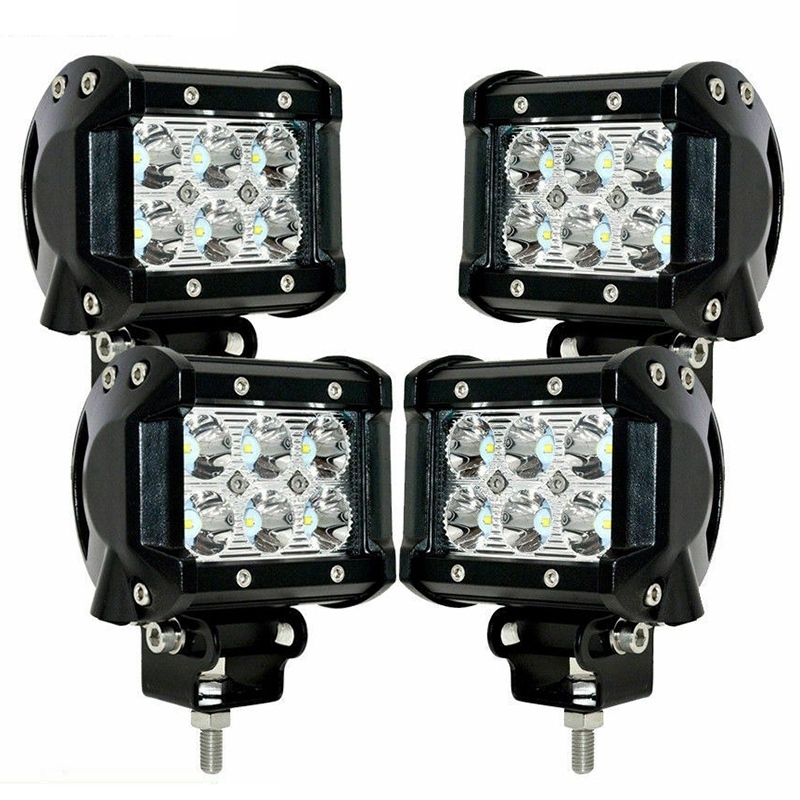 4X 18W LED Work Lights Pods Spot Fog Offroad Lamp for ATV JEEP UTE SUV 4 Inch