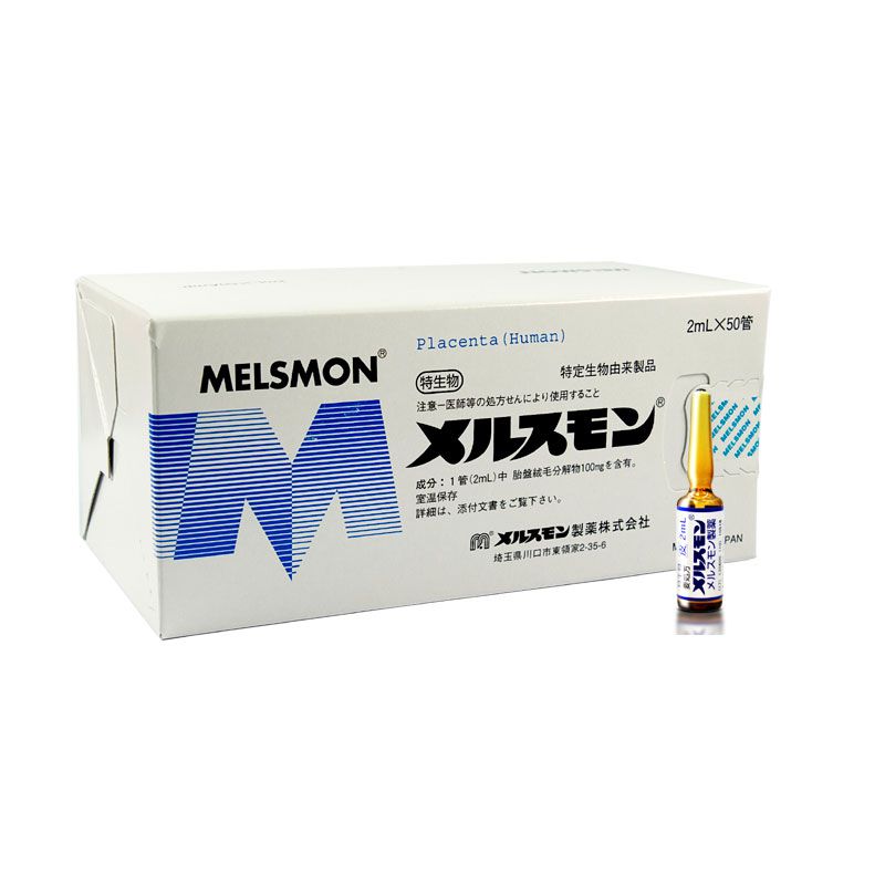 [HCM]Melsmon Placenta Human Nhật Bản hộp 50 ống x 2ml