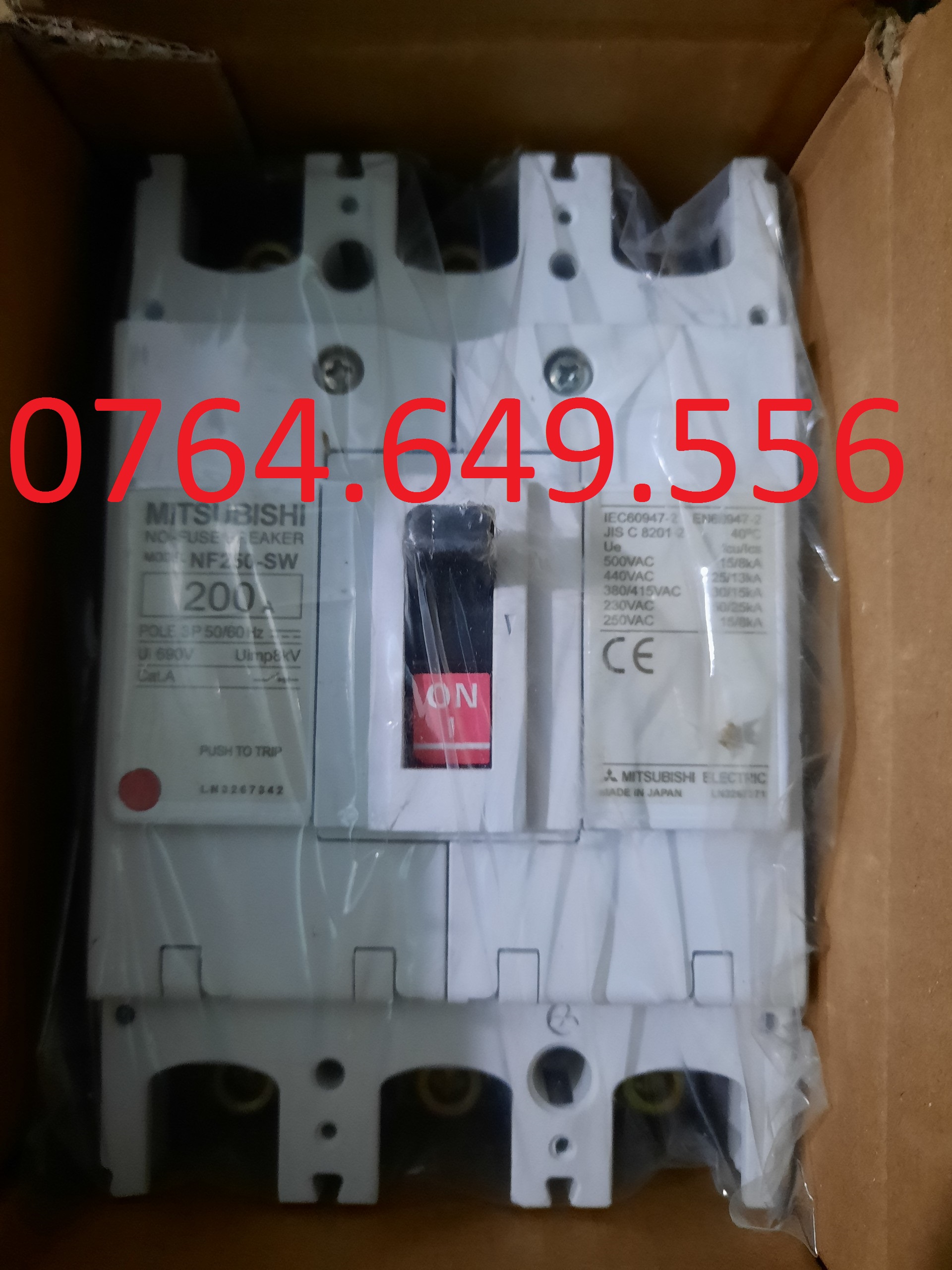 MCCB MITSUBISHI 200A MÀU TRẮNG