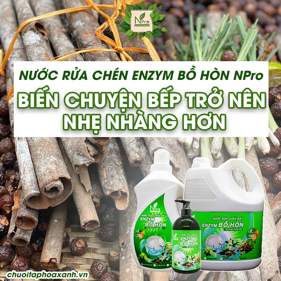 [THIÊN NHIÊN 100%] Nước Rửa Chén ENZYM BỒ HÒN Npro