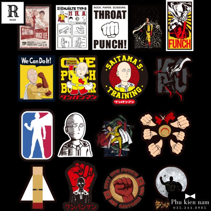 Sticker PVC Chống nước Hình dán One Punch Man ST-016