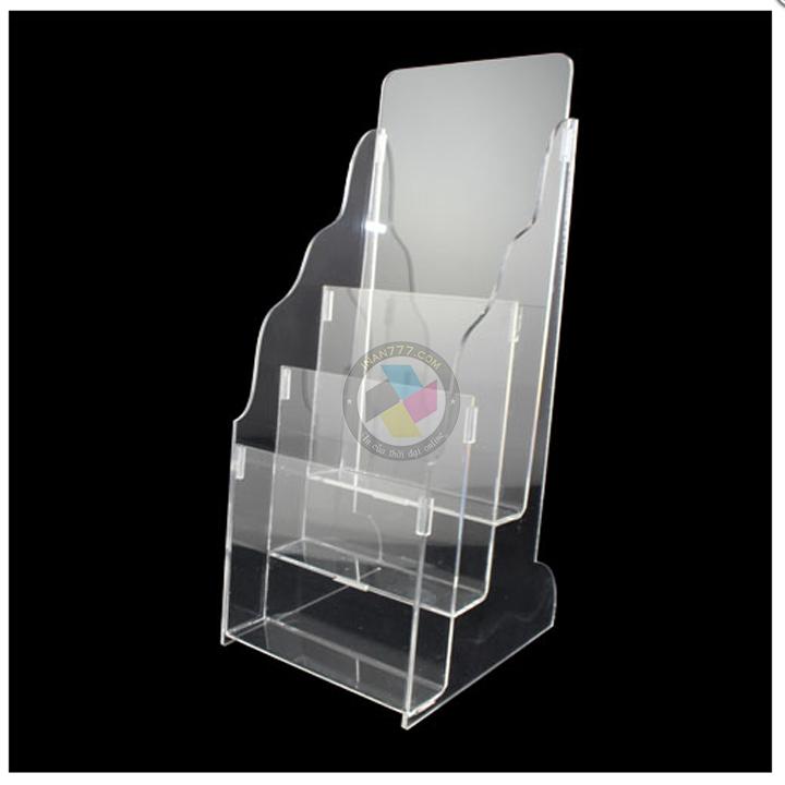 [HCM]Kệ để bàn bằng mica đựng tờ rơi giấy 3 ngăn KT: 10cm x 21cm