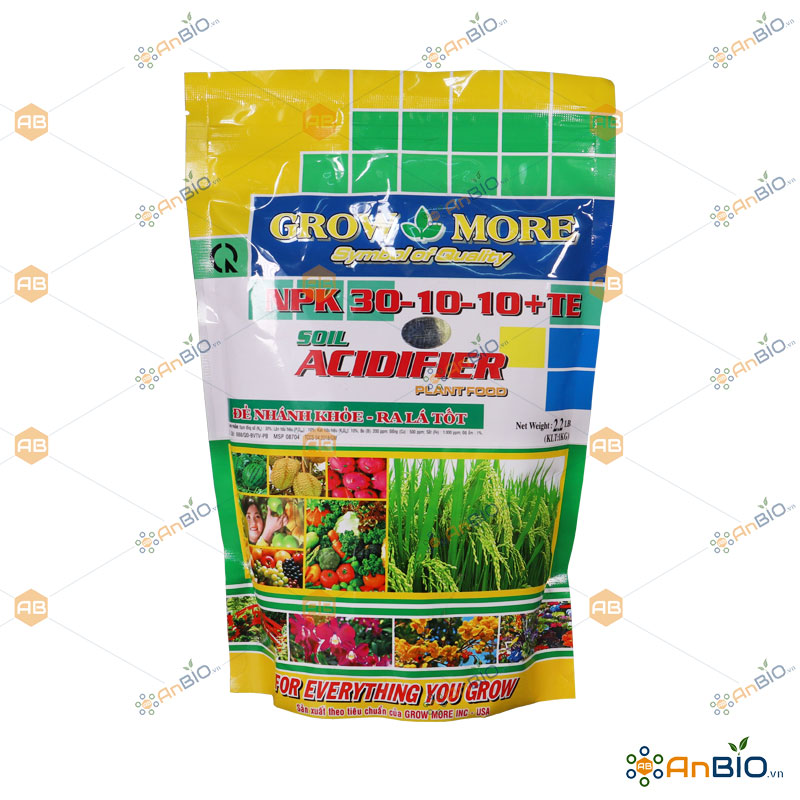 [HCM]PHÂN BÓN NPK GROW MORE 30-10-10 + TE gói 1Kg ĐẺ NHÁNH KHOẺ - RA LÁ TỐT - B3.1010