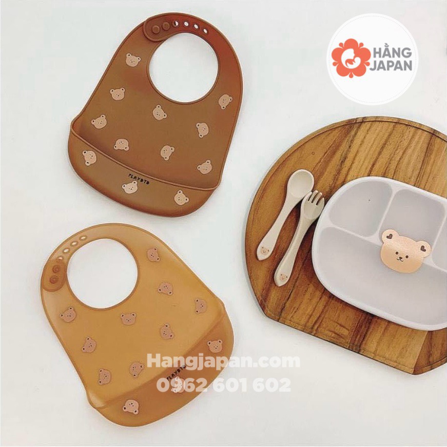 Yếm máng silicon Dottodot cho bé ăn dặm