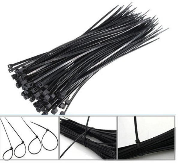 15cm - Bịch 100 chiếc dây rút nhựa màu đen, dây thít, lạt nhựa siêu chắc