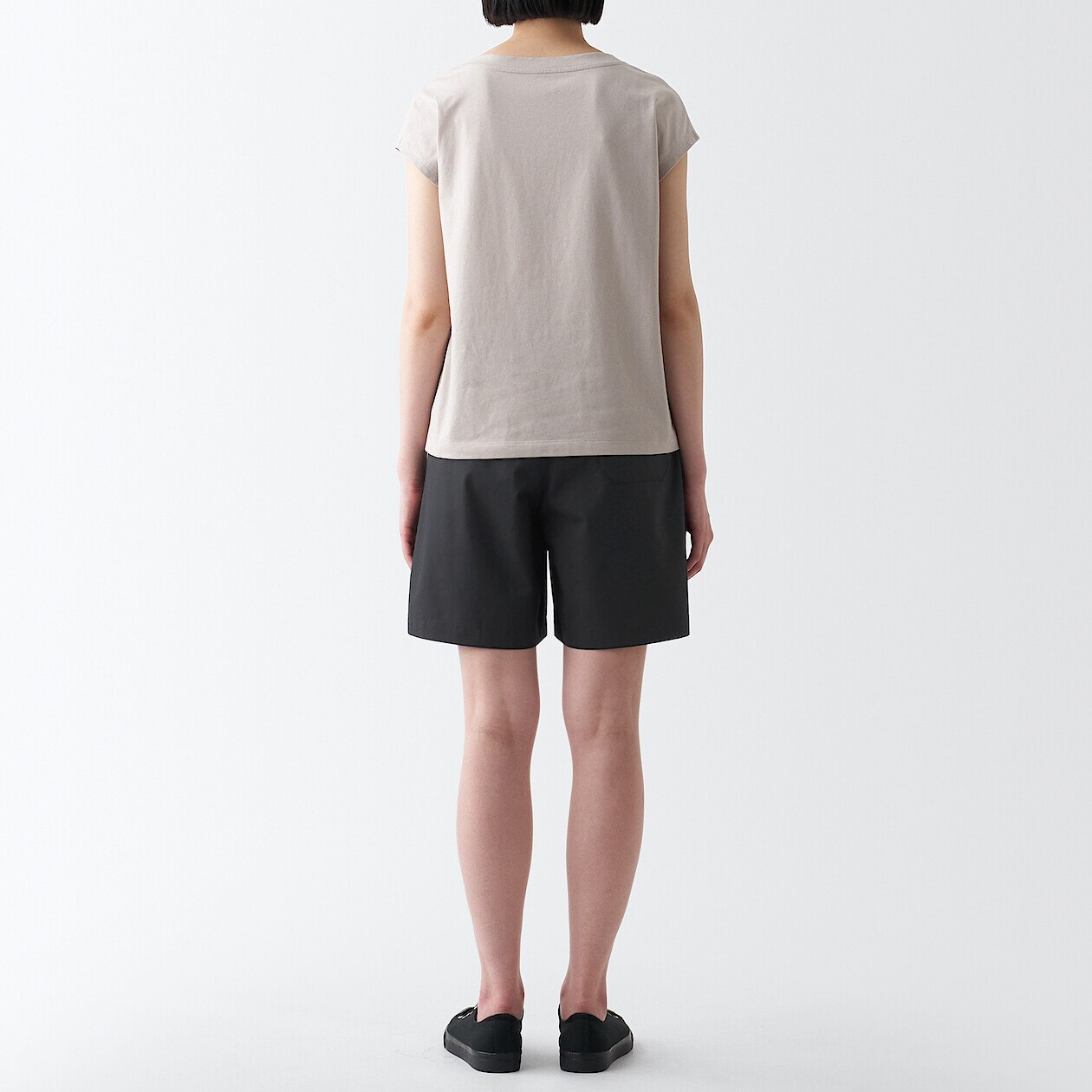 Muji Quần Short Vải Poplin Nữ