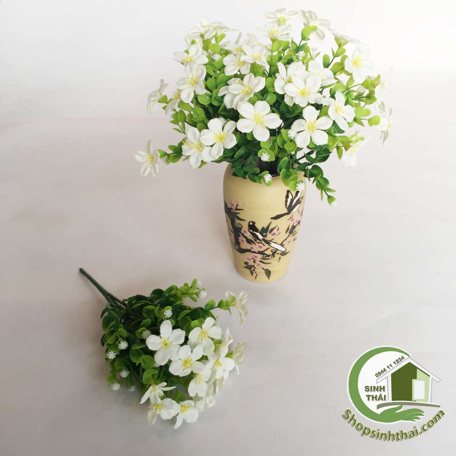 [HCM]Bụi cây hoa lài tây màu trắng cao 33cm