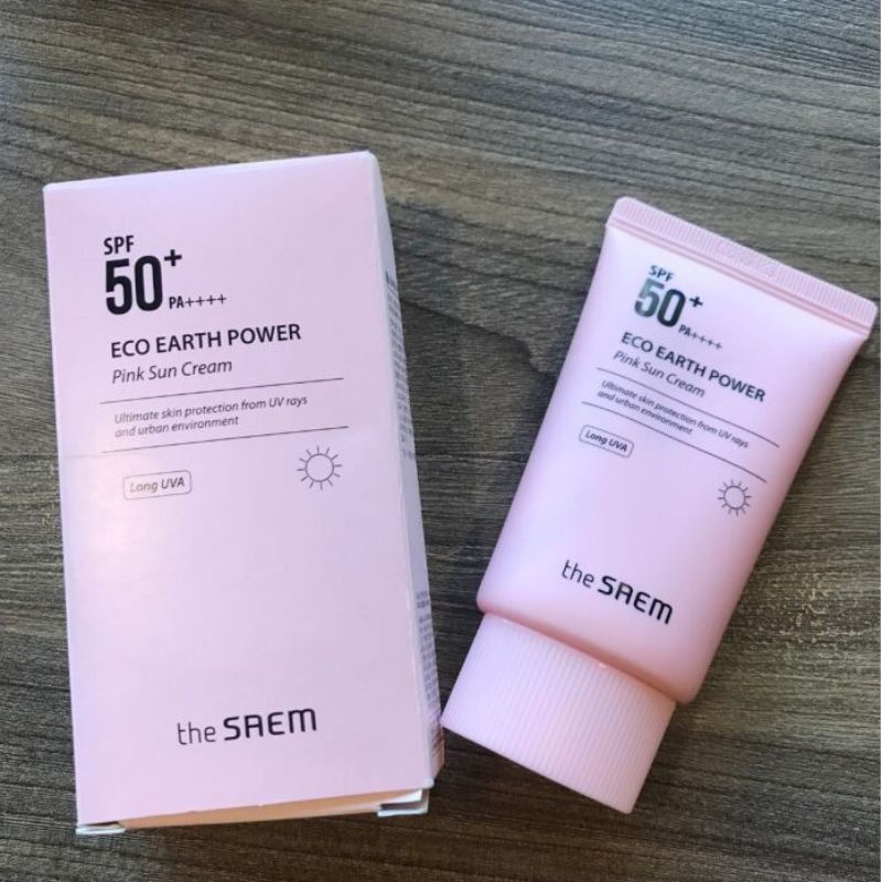 Kem chống nắng the saem eco earth power pink