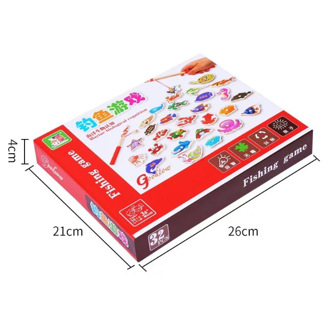 Bộ Đồ Chơi Câu Cá Nam Châm Gỗ Cho Bé