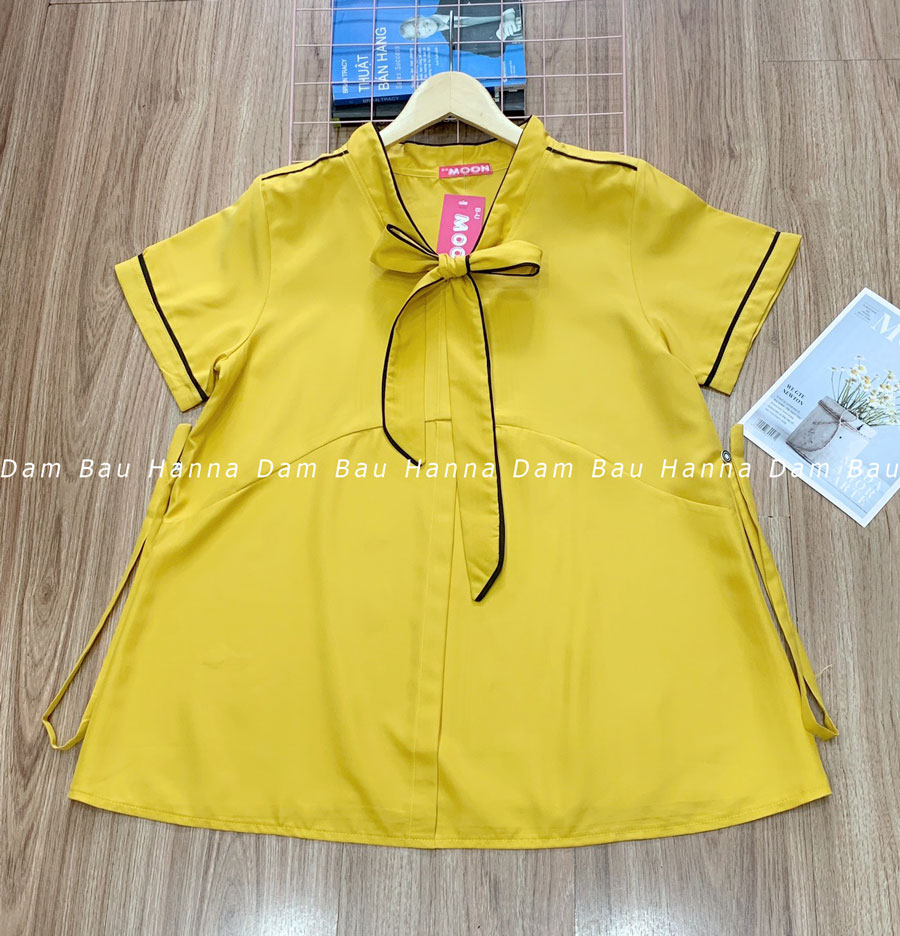 Áo bầu xinh dễ thương cho mẹ trẻ vải lụa mango cao cấp thoáng mát không nhăn có vải mềm mát mùa hè
