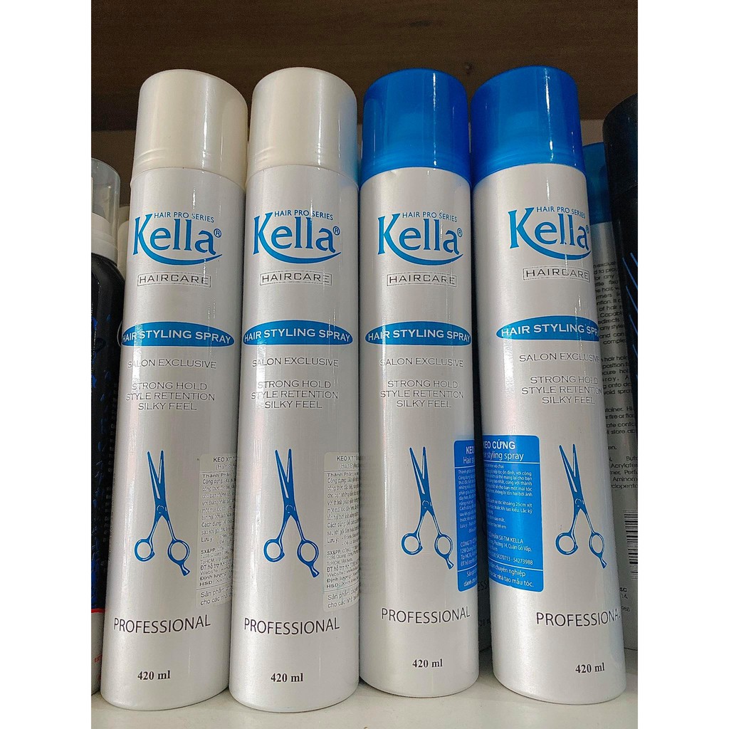 Keo xịt tóc giữ nếp kella 420ml