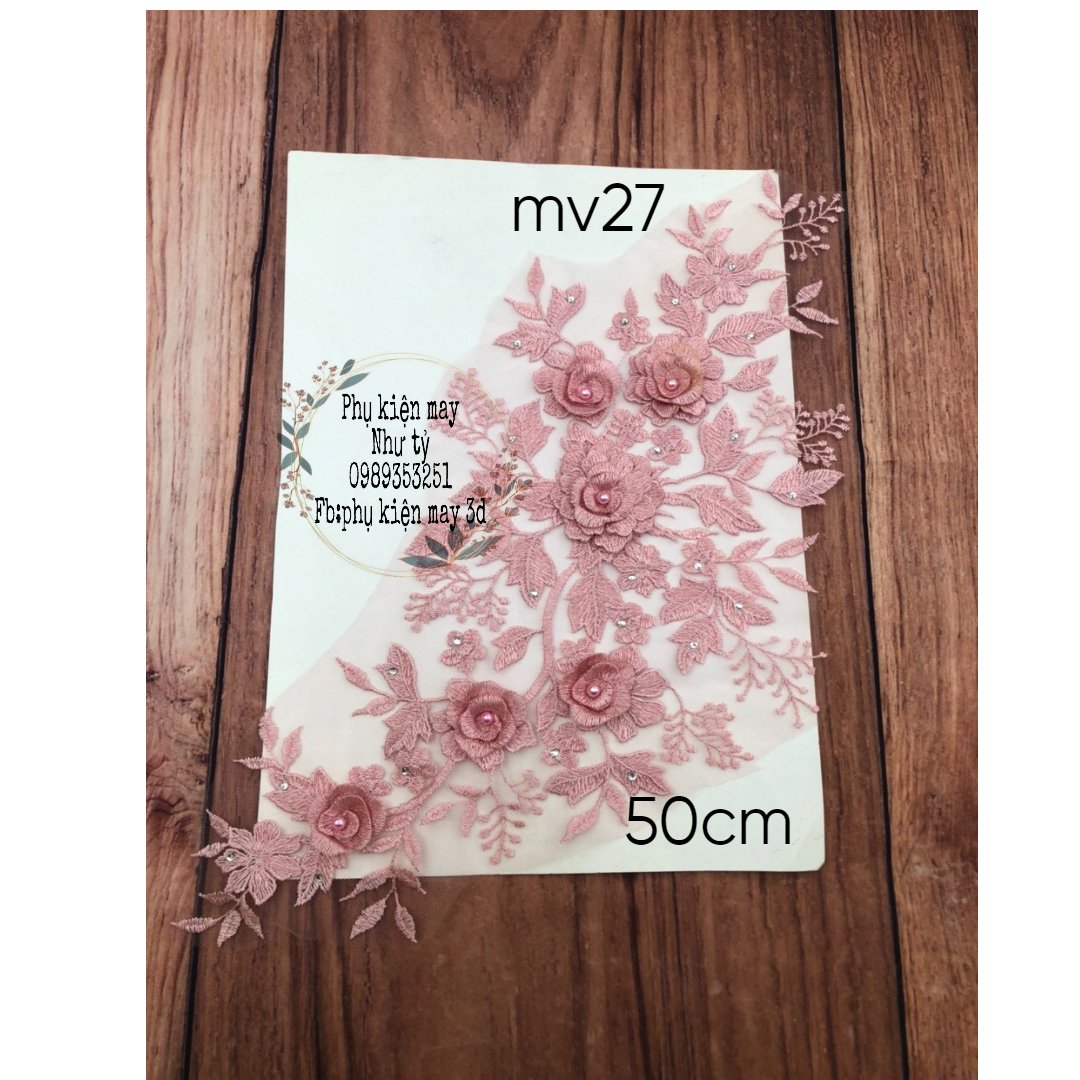 [Ảnh thật] [Có sẵn] hoa von thêu chỉ tổng có 16 màu cho khách chon lựa