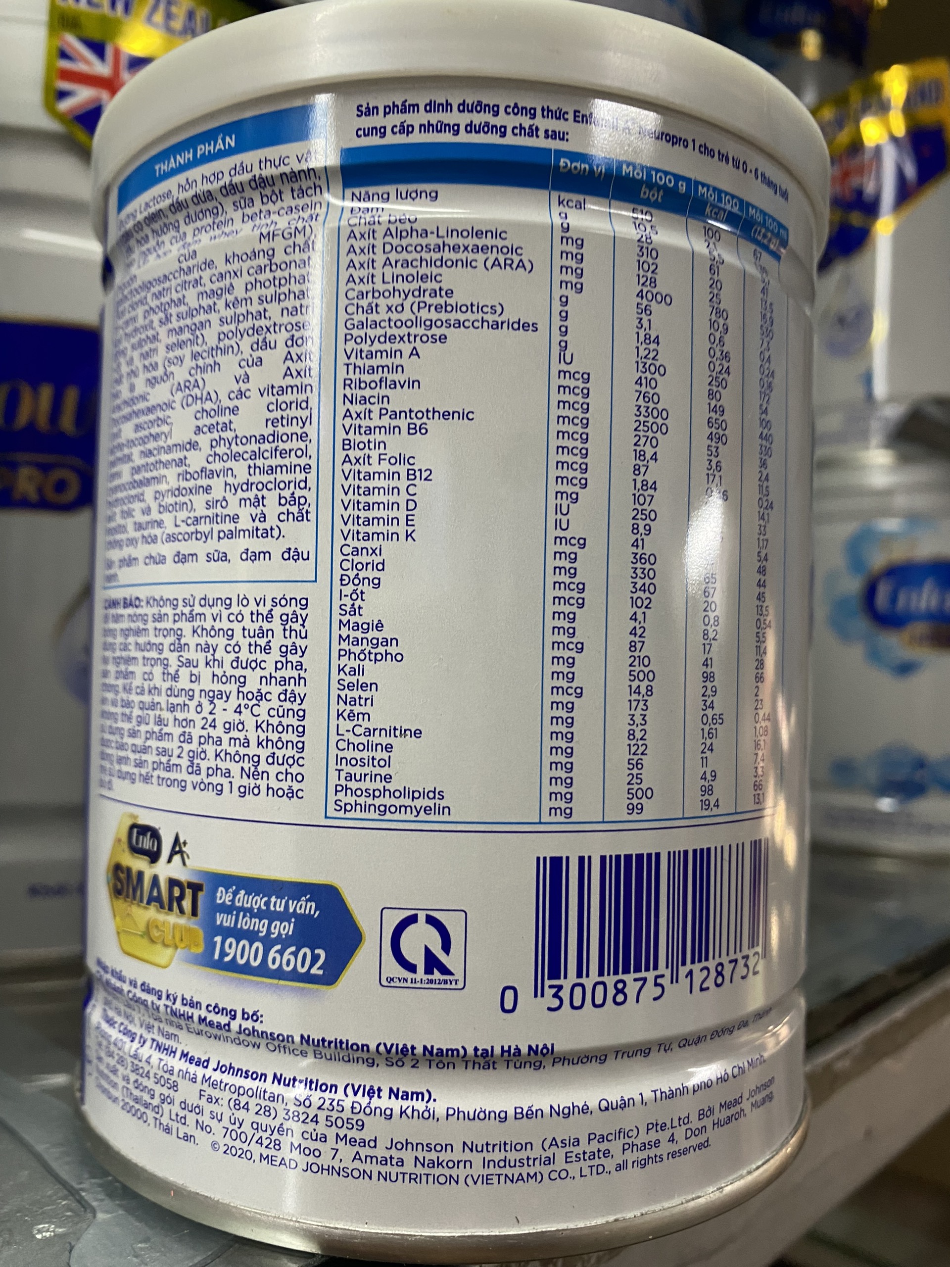 Sữa Bột Enfamil A2 Neuro pro số 1 350G